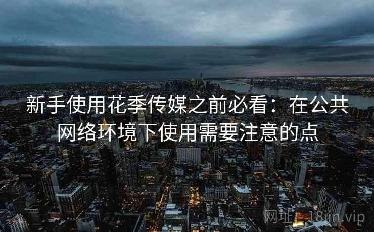 新手使用花季传媒之前必看:在公共网络环境下使用需要注意的点 新手使用花季传媒之前必看:在公共网络环境下使用需要注意的点