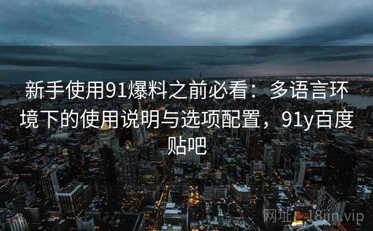 新手使用91爆料之前必看：多语言环境下的使用说明与选项配置，91y百度贴吧