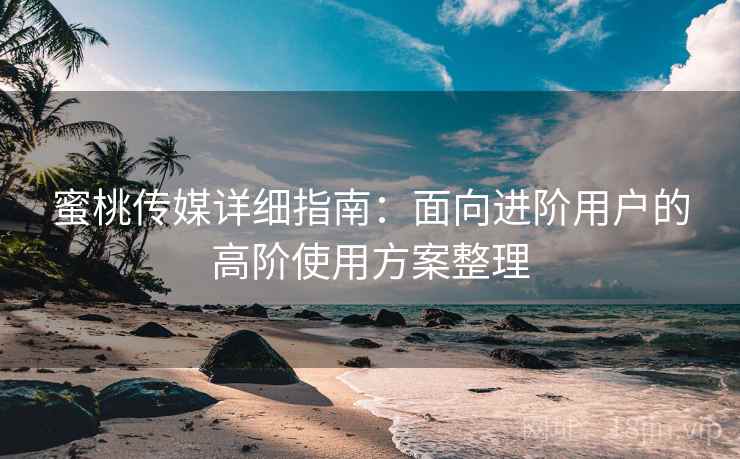 蜜桃传媒详细指南:面向进阶用户的高阶使用方案整理 蜜桃传媒详细指南:面向进阶用户的高阶使用方案整理