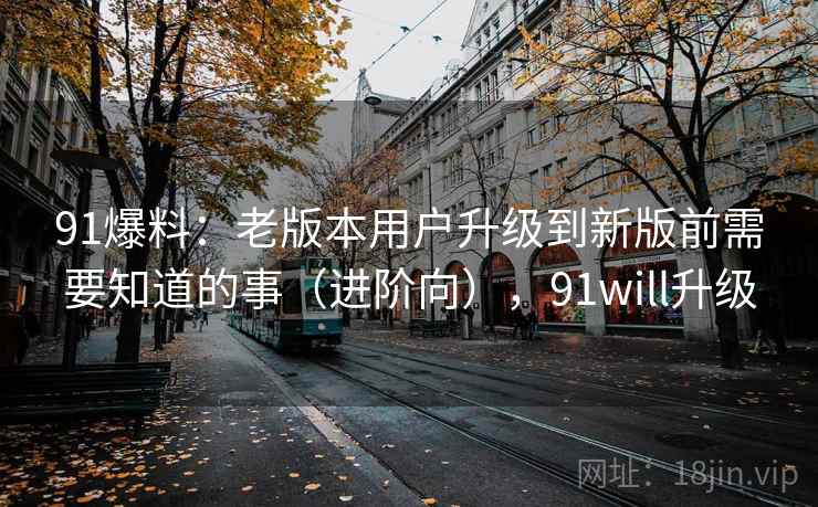 91爆料：老版本用户升级到新版前需要知道的事（进阶向），91will升级