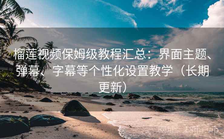 榴莲视频保姆级教程汇总：界面主题、弹幕、字幕等个性化设置教学（长期更新）