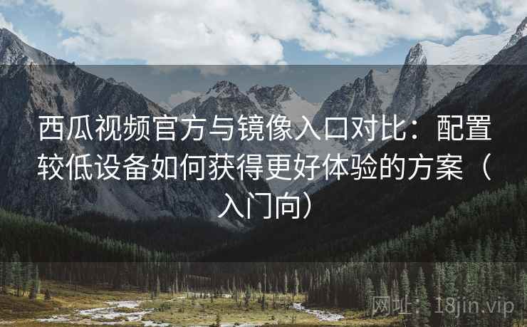 西瓜视频官方与镜像入口对比：配置较低设备如何获得更好体验的方案（入门向）