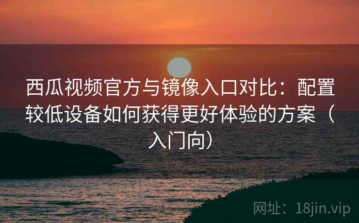西瓜视频官方与镜像入口对比：配置较低设备如何获得更好体验的方案（入门向）