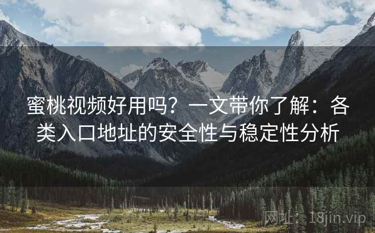 蜜桃视频好用吗？一文带你了解：各类入口地址的安全性与稳定性分析