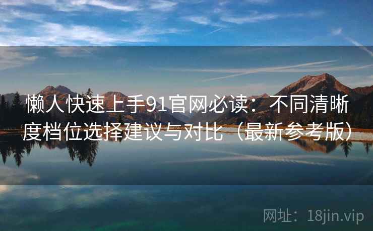 懒人快速上手91官网必读：不同清晰度档位选择建议与对比（最新参考版）