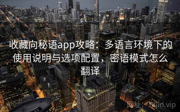收藏向秘语app攻略:多语言环境下的使用说明与选项配置,密语模式怎么翻译 收藏向秘语app攻略:多语言环境下的使用说明与选项配置,密语模式怎么翻译